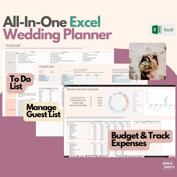 Wedding Planning Spreadsheet Excel Template